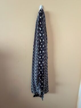 Black and White Y2K Bundle of 2 Silky and Satin Scarves